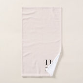 Monogram Minimal Elegant Rosa Stilvoll schlicht Badhandtuch Set (Handtuch)