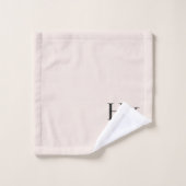 Monogram Minimal Elegant Rosa Stilvoll schlicht Badhandtuch Set (Waschlappen)