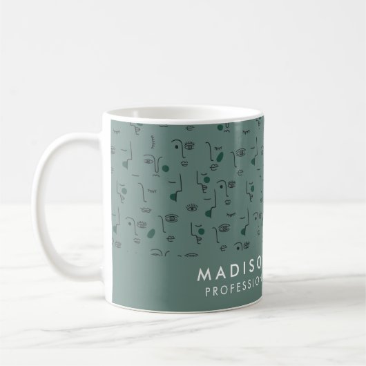 Monogram Minimal Moderne Kaffee Tasse (Links)