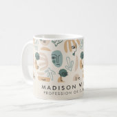 Monogram Minimal Moderne Kaffee Tasse (Vorderseite Links)