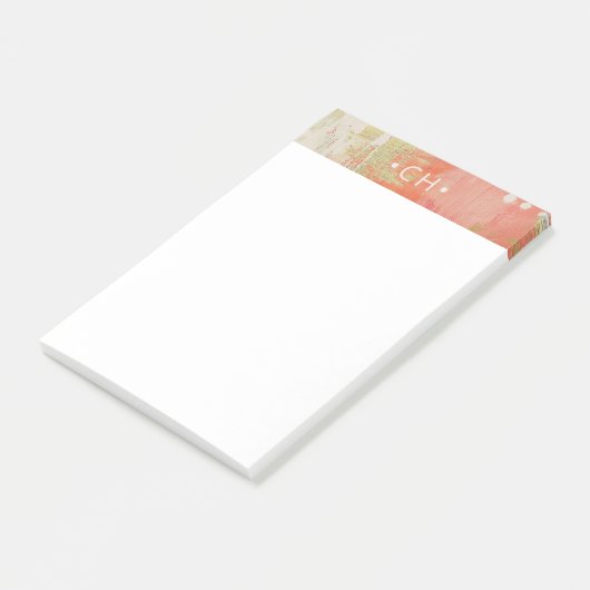 Monogram Minimal Modernes, stilvolles Abstraktes P Post-it Klebezettel (angewinkelt)