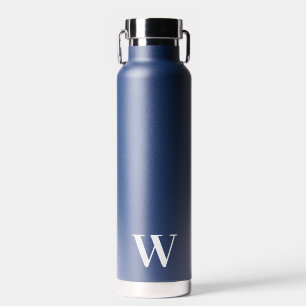 Monogram Minimal Wedding Navy Wasserflasche Gesche Trinkflasche