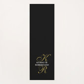 Monogram Minimalist Black Gold White Elegant Men Yogamatte (Vorderseite)