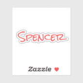 Monogram minimalist custom name  aufkleber (Blatt)