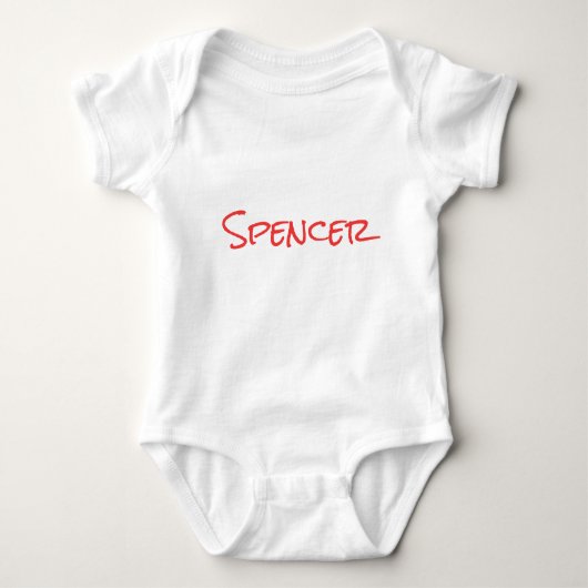 Monogram minimalist custom name baby strampler (Vorderseite)