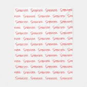 Monogram minimalist custom name  fleecedecke (Vorderseite)