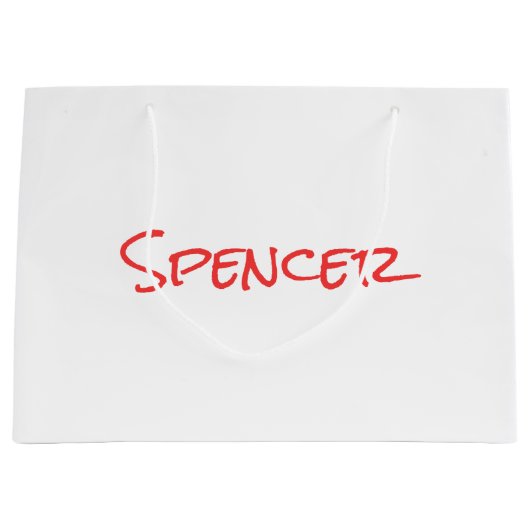 Monogram minimalist custom name  große geschenktüte (Vorderseite)
