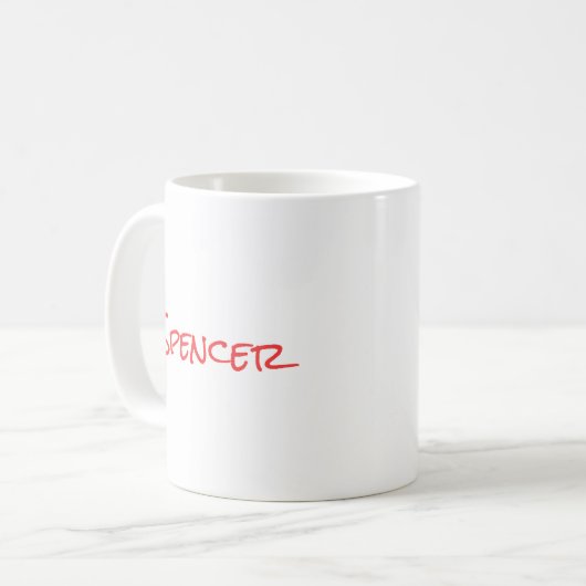Monogram minimalist custom name kaffeetasse (Vorderseite Links)