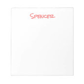 Monogram minimalist custom name  notizblock (Vorderseite)