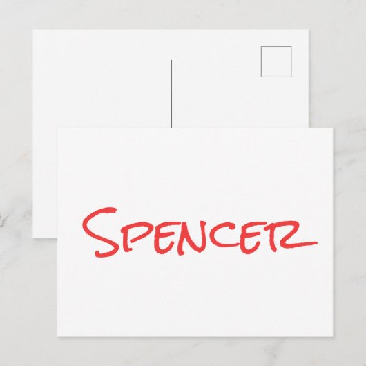 Monogram minimalist custom name  postkarte (Vorne/Hinten)