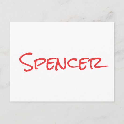 Monogram minimalist custom name postkarte (Vorderseite)