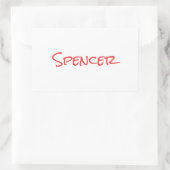 Monogram minimalist custom name  rechteckiger aufkleber (Tasche)