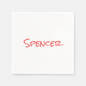 Monogram minimalist custom name  serviette (Vorderseite)