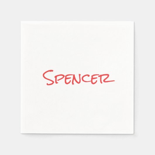 Monogram minimalist custom name  serviette (Vorderseite)