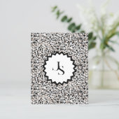 Monogram Minimalist Grey Black Beige Texture. (Stehend Vorderseite)