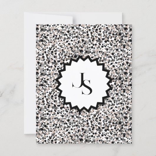 Monogram Minimalist Grey Black Beige Texture. (Vorderseite)