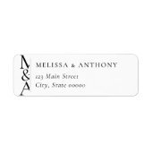 Monogram Minimalist Modern Wedding Return Address (Vorne)
