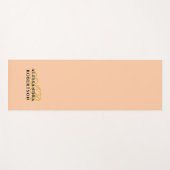 Monogram Minimalist Peach Gold Initials Black Chic Yogamatte (Vorderseite (Horizontal))