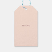 Monogram Minimalist Warm Pink & Mauve Wedding Geschenkanhänger (Rückseite)