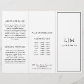 Monogram Minimalistisch Business Trifold Broschüre (Vorderseite)