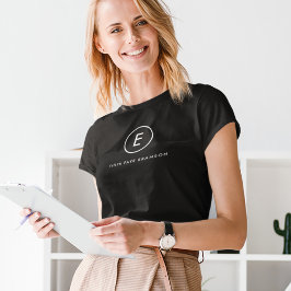 Monogram Minimalistisch Einfache Anfangsbezeichnun T-Shirt