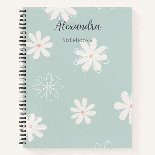 Monogram minimalistisch gürtnisch trendy bläserbla notizblock (Vorderseite)