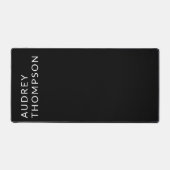 Monogram Minimalistisch Modern Black Schreibtischunterlage (Vorderseite)