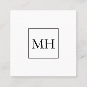 Monogram Minimalistisch Modern Initials Quadratische Visitenkarte