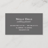 Monogram, Minimalistisch Modern Line Initial Monog Visitenkarte (Rückseite)