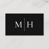 Monogram, Minimalistisch Modern Line Initial Monog Visitenkarte (Vorderseite)