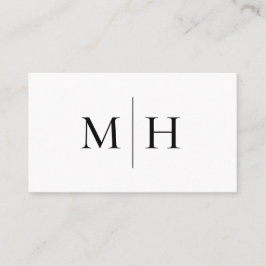 Monogram, Minimalistisch Modern Line Initial Monog Visitenkarte