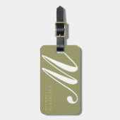 Monogram Minimalistisch Modern Schlicht Gepäckanhänger (Vorderseite vertikal)