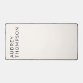 Monogram Minimalistisch Moderne Beige Schreibtischunterlage (Vorderseite)