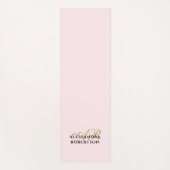 Monogram Minimalistisch Pastel Pink Gold Black Sti Yogamatte (Vorderseite)