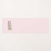 Monogram Minimalistisch Pastel Pink Gold Black Sti Yogamatte (Vorderseite (Horizontal))