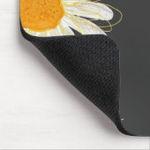 Monogram Minimalistisch Watercolol Chamomiles Mousepad (Ecke)