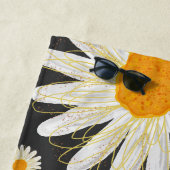 Monogram Minimalistisch Watercolol Chamomiles Strandtuch (Beispiel)