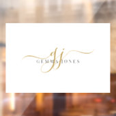 Monogram Minimalistisch White Fensteraufkleber (Blatt 2)