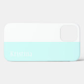 MONOGRAM MINT GRÜNES UND WEISSES iPhone Case-Mate iPhone Hülle (Rückseite (Horizontal))