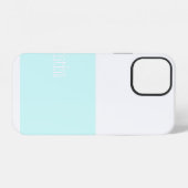 MONOGRAM-MINTGRÜNES UND WEIßES IPHONE-CASE iPhone HÜLLE (Rückseite (Horizontal))