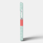 Monogram Minze Cornname Diamond Muster Case-Mate iPhone Hülle (Rückseite / Links)