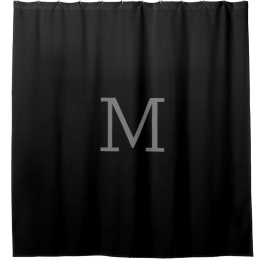 Monogram Miodern Black Duschvorhang (Vorderseite)