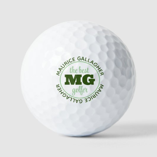 Monogram mit Monogramm bester Golfername Golfball (Vorderseite)