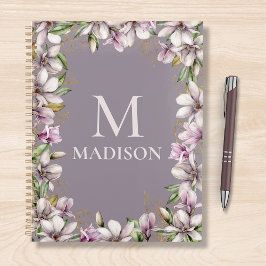 Monogram Mit Monogramm Magnolia Floral Personalisi Planer
