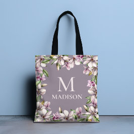 Monogram Mit Monogramm Magnolia Floral Personalisi Tasche