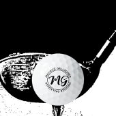 Monogram mit Monogramm Name initials b.w. Golfball