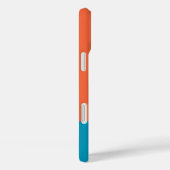 Monogram Mit Monogramm Simple Modern Orange Blue Case-Mate iPhone Hülle (Rückseite / Rechts)