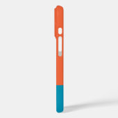 Monogram Mit Monogramm Simple Modern Orange Blue Case-Mate iPhone Hülle (Rückseite / Links)