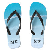 Monogram Mit Monogramm Waves Tropical Beach Vibes Badesandalen (Fußbett)
