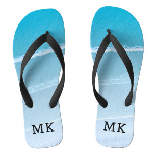 Monogram Mit Monogramm Waves Tropical Beach Vibes Badesandalen